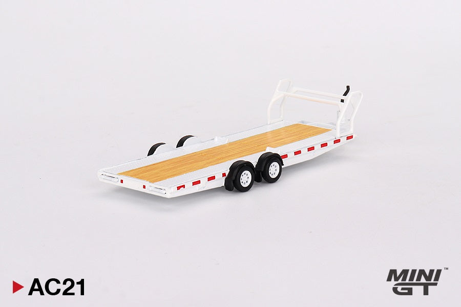 Mini GT - Remorque porte-voitures Type C Blanche - Échelle 1/64 MGTAC21