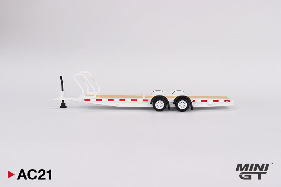Mini GT - Remorque porte-voitures Type C Blanche - Échelle 1/64 MGTAC21
