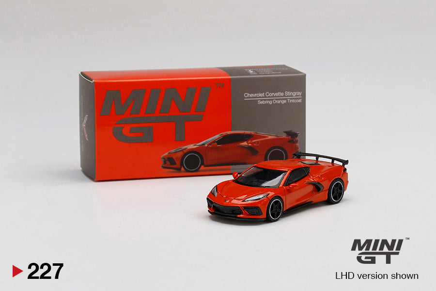 Mini GT - Chevrolet Corvette Stingray Sebring teinte orange - Échelle 1/64 MGT00227