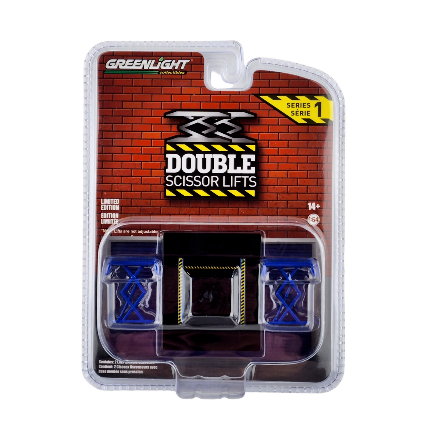 Greenlight Collectibles - Double Scissor Lifts blue - Scale 1/64