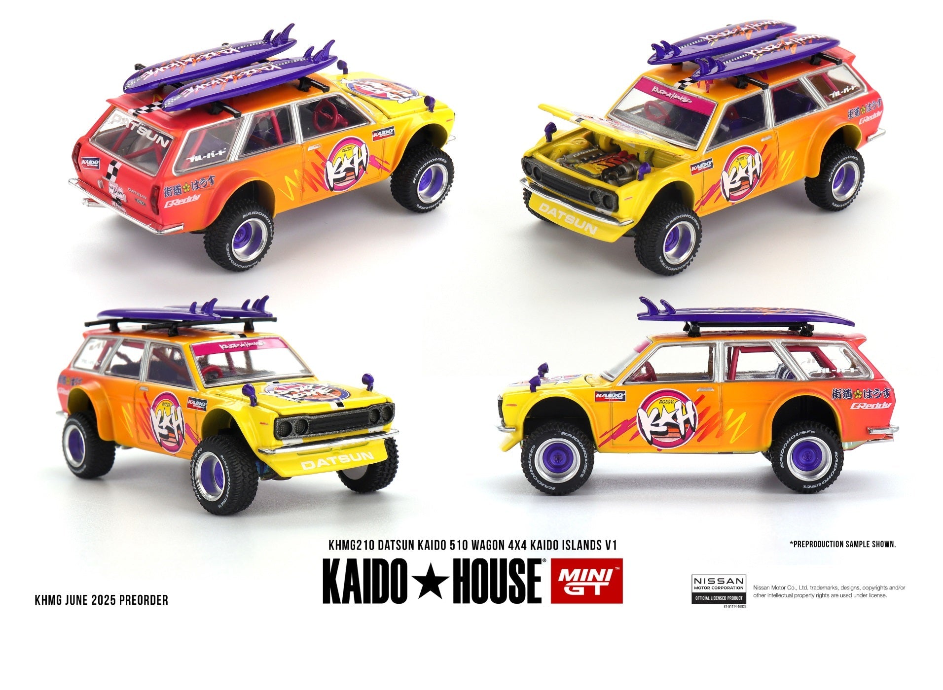 Mini GT Kaido House - Datsun KAIDO 510 Wagon 4x4 Kaido ISLANDS V1