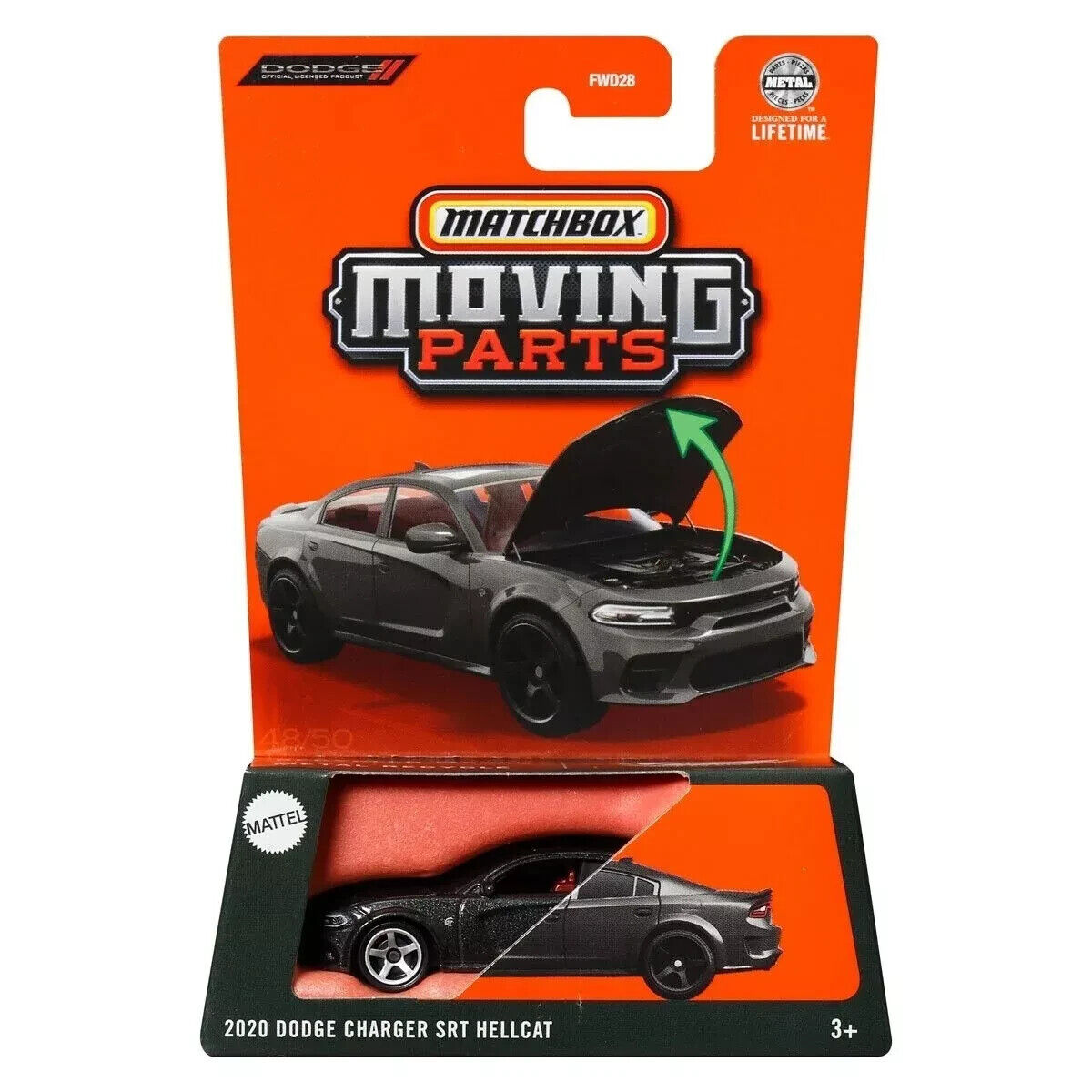 Matchbox Moving Parts - 2020 Dodge Charger SRT Hellcat - Approx. 1/64 Scale