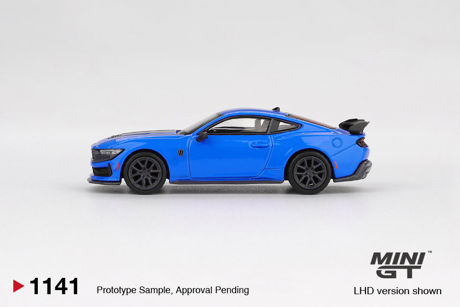 Mini GT - Ford Mustang Dark Horse 2024 Grabber Blue - Scala 1-64 MGT01141-L