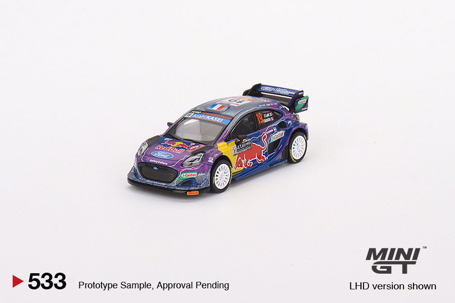 Mini GT - Ford Puma Rally1 #19 M-Sport Ford WRT 2022 Vainqueur du Rallye Monte-Carlo - Échelle 1/64 MGT00533-L