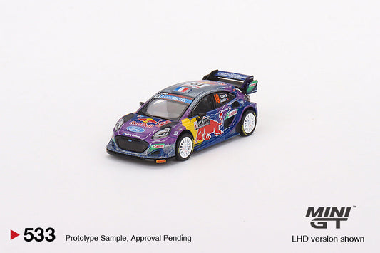 Mini GT - Ford Puma Rally1 #19 M-Sport Ford WRT 2022 Vainqueur du Rallye Monte-Carlo - Échelle 1/64 MGT00533-L
