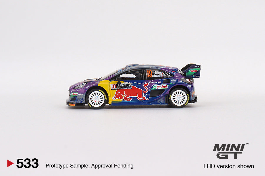 Mini GT - Ford Puma Rally1 #19 M-Sport Ford WRT 2022 Vainqueur du Rallye Monte-Carlo - Échelle 1/64 MGT00533-L