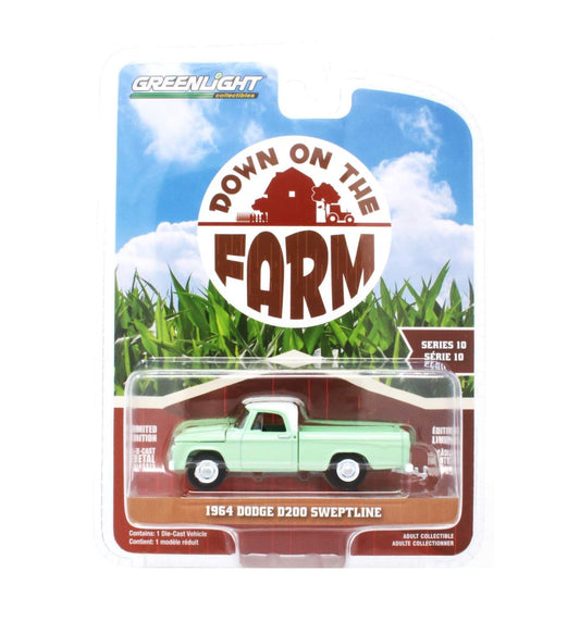 Greenlight Collectibles - 1964 Dodge D-200 Sweptline - Down on the Farm Series - 1/64 Scale