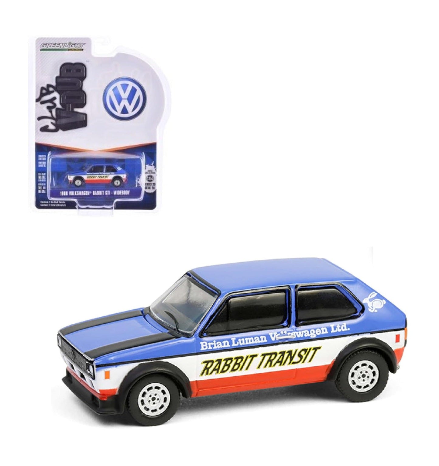 Volkswagen Golf 1980 - Rabbit GTI Widebody - Club V-Dub - Greenlight - Échelle 1/64