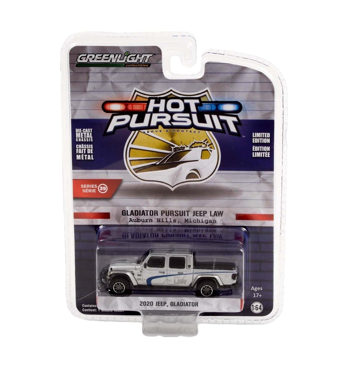 Greenlight - Jeep Gladiator 2020 - Série Greenlight Hot Pursuit - Échelle 1/64