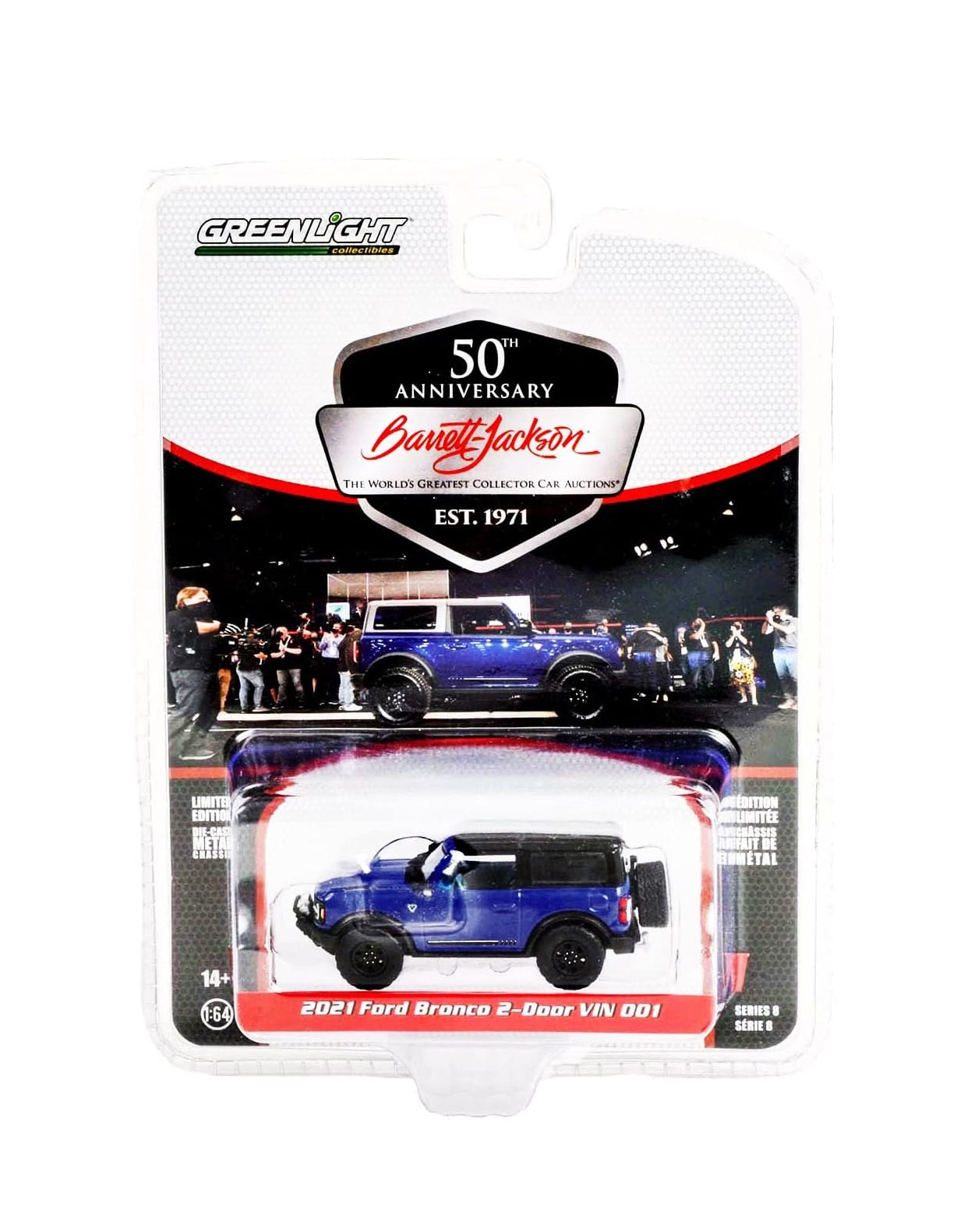 Greenlight - Ford Bronco 2 portes 2021 VIN #001 (Lot #3008) - Série Barrett Jackson - Greenlight - Échelle 1/64