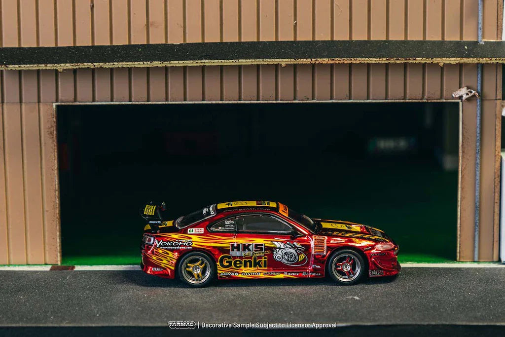 Tarmac Works - HKS Hiper Silvia RS-2 Chrome Red Special Edition - GLOBAL64 - Scale 1/64 T64G-023-HKSRC