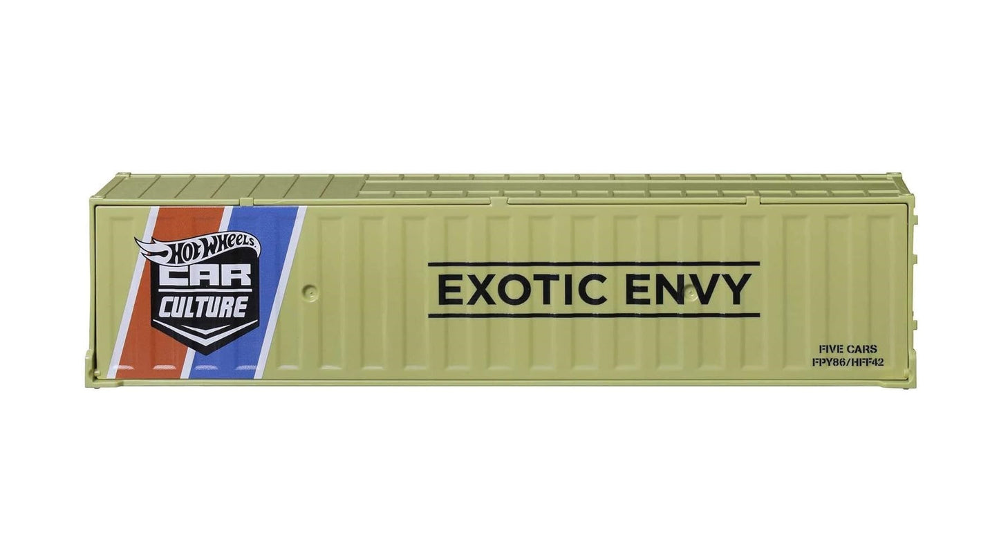 Coffret de conteneurs Premium Hot Wheels avec 5 véhicules - Série Car Culture Exotic Envy - Échelle 1/64