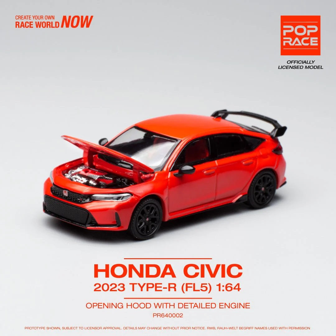 Pop Race - Honda Civic Type R FL-5 Rouge Échelle 1/64 PR64-02