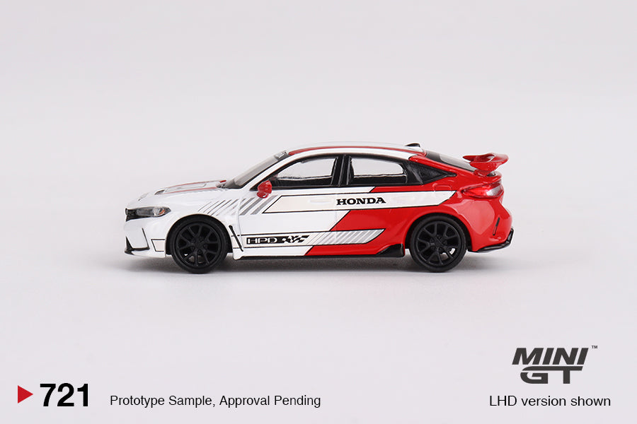 Mini GT - Honda Civic Type R n° 2 2023 Pace Car Blanc - Échelle 1/64 MGT00721
