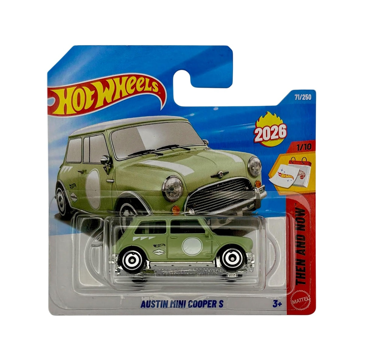 Hot Wheels - Austin Mini Cooper S - HW Then and Now 1/10 - 1/64 Scale Approx.