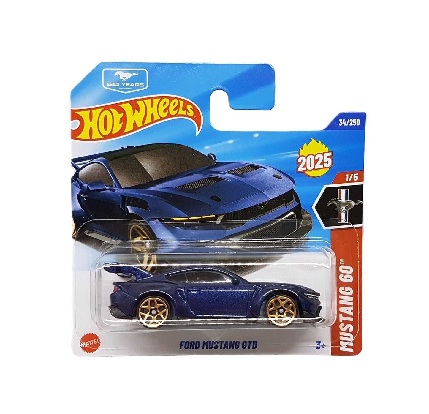 Hot Wheels - Ford Mustang GTD - HW Mustang 60e 1/5 - Échelle 1/64 Approx.