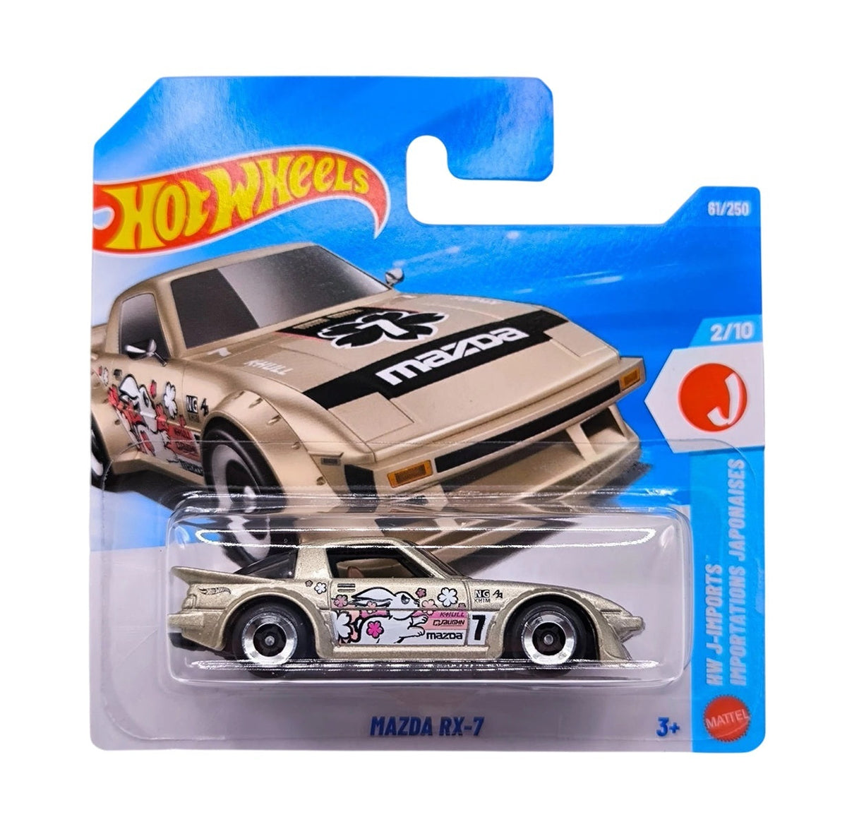 Hot Wheels - Mazda RX-7 Silver - HW J-Imports 2/10 - 1/64 Scale Approx.