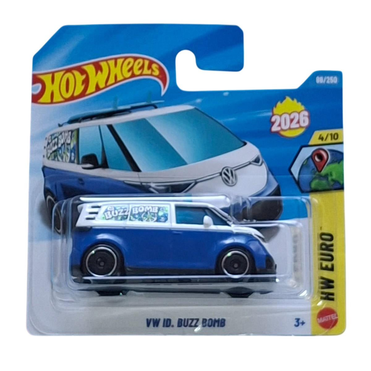 Hot Wheels - VW Id. Buzz Bomb Blue - HW Euro 4/10 - 1/64 Scale Approx.