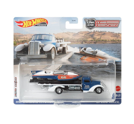Hot Wheels Premium - HW Classic Hydroplane & Speed Waze - Série Car Culture Team Transport - Échelle 1/64