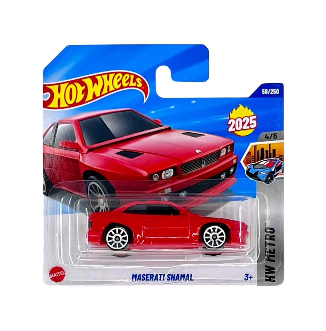 Hot Wheels 2025 HW Metro 4/5 – Maserati Shamal 58/250 – Rossa Scala 1:64 - Foto 6