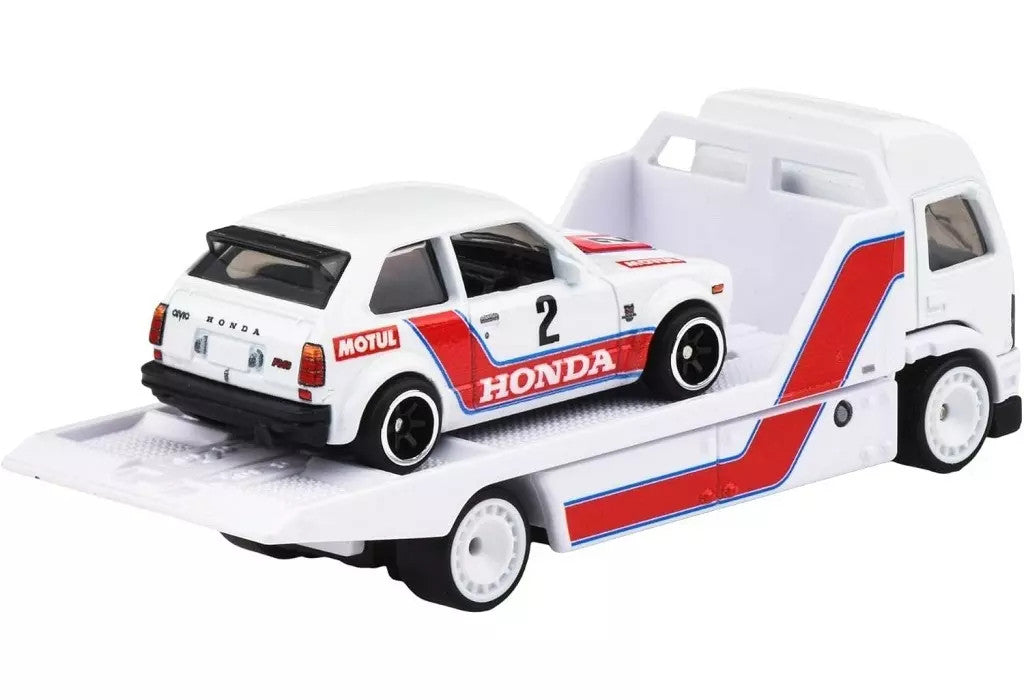 Hot Wheels Premium - '73 Honda Civic Custom + Aero Lift - Series Car Culture Team Transport - Scale 1/64