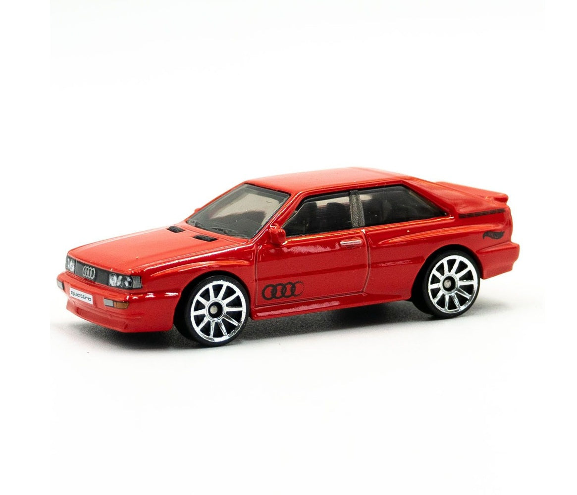 Hot Wheels - Audi Quattro rouge '87 - HW Turbo 2/5 - Carte longue - Échelle 1/64 environ