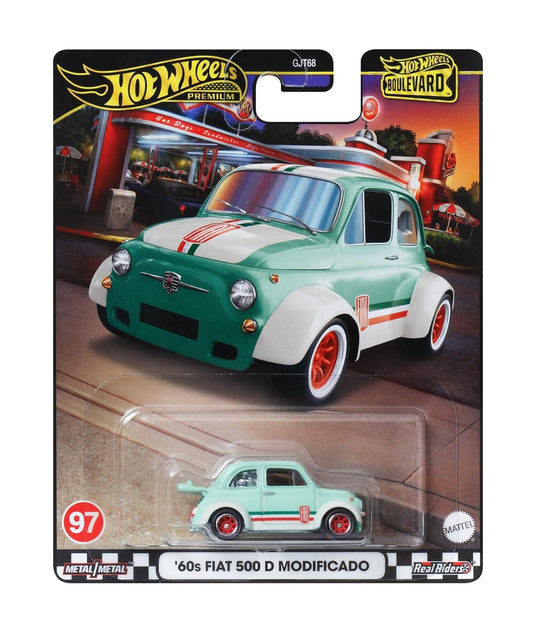 Hot Wheels Premium - Fiat 500D Modificado Boulevard Series 1960 - Échelle 1/64