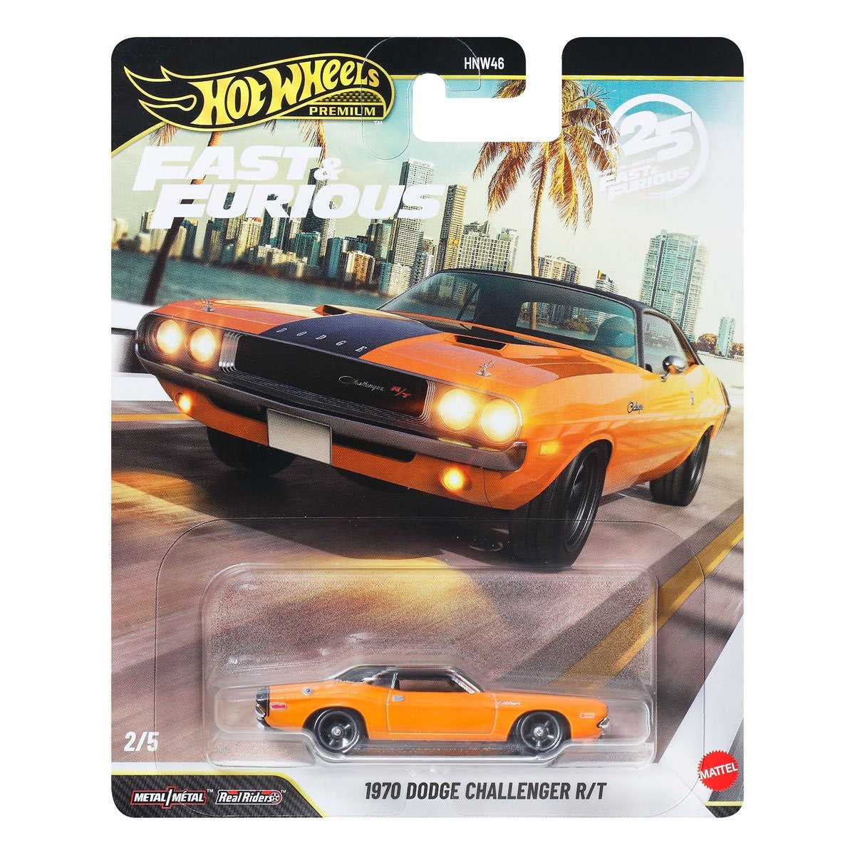 Hot Wheels Premium - 1970 Dodge Challenger R/T Fast & Furious 25th