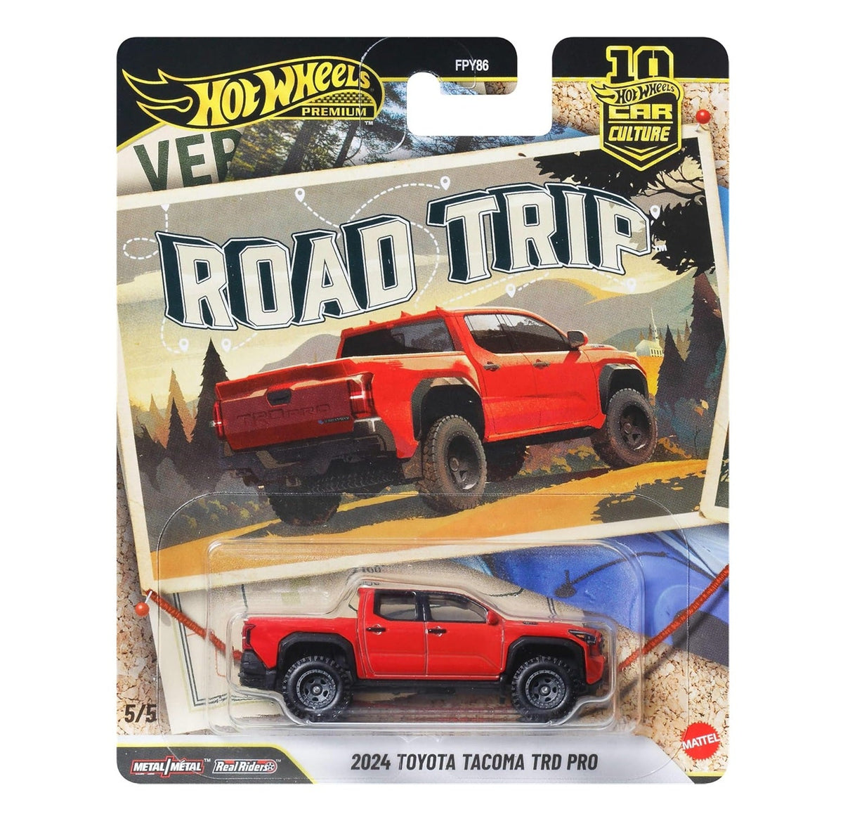 Hot Wheels Premium - 2024 Toyota Tacoma TRD PRO Road Trip Series - Scala 1/64