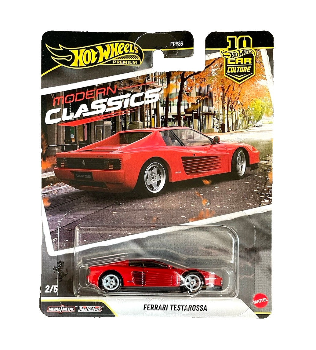 Hot Wheels Premium - Ferrari Testarossa Modern Classics Series - 1/64 Scale