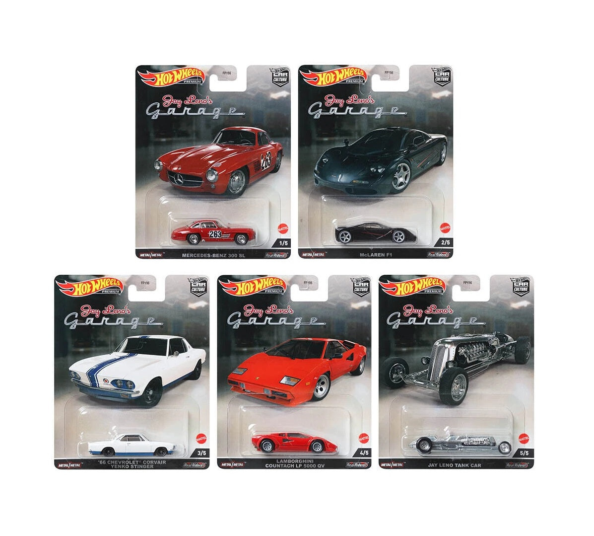 Hot Wheels Premium - Jay Leno's Garage Set of 5 Cars - Scala 1/64
