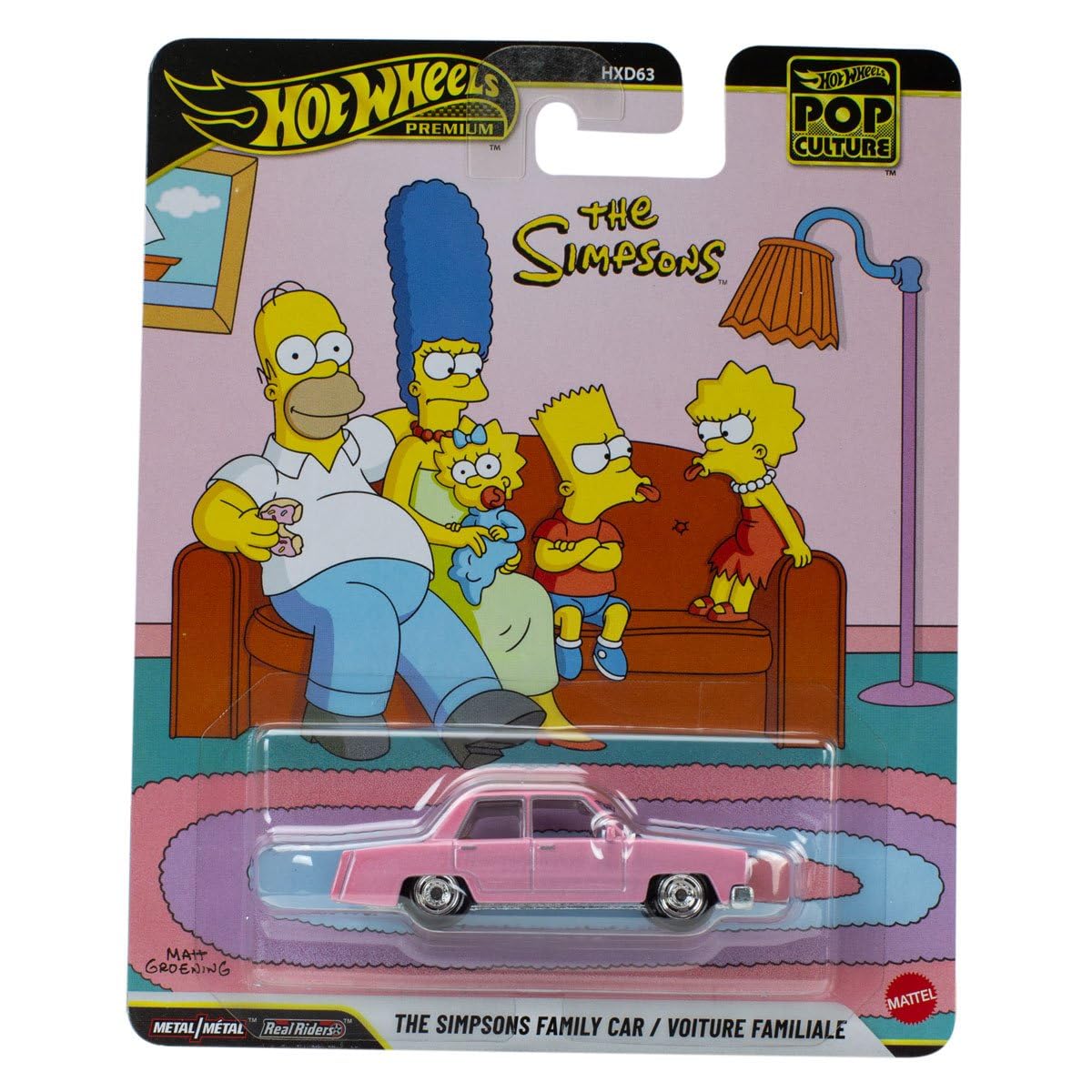 Hot Wheels Premium - The Simpsons Family Car - Pop Culture - 1/64 Scale