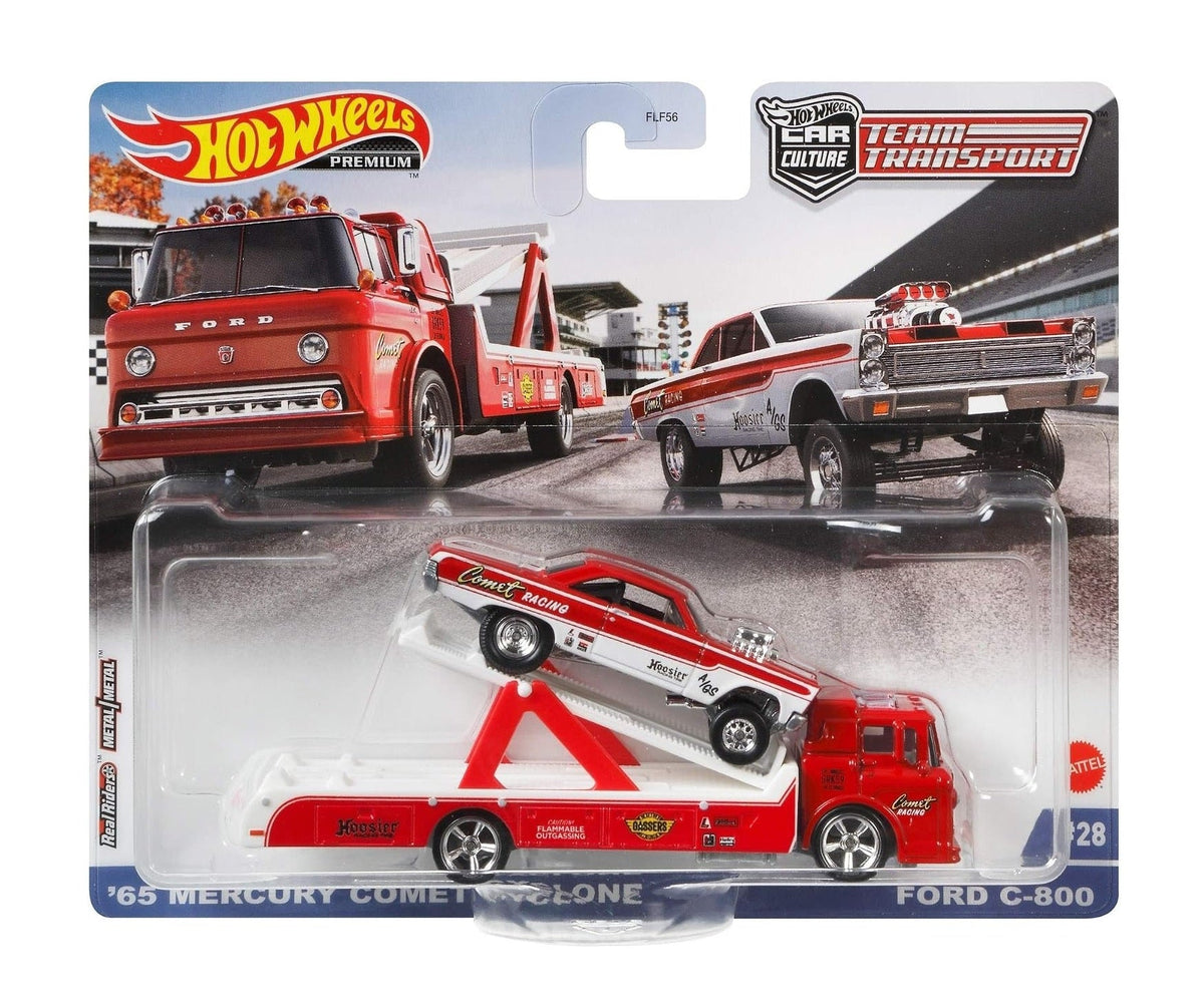 Hot Wheels Premium - '65 Mercury Cyclone + Ford C-800 - Series Car Culture Team Transport - 1/64 Scale