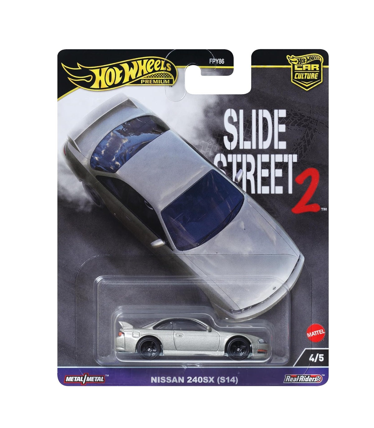 Hot Wheels Premium - Nissan 240SX (S14) Slide Street 2 - Series Car Culture - Scala 1/64