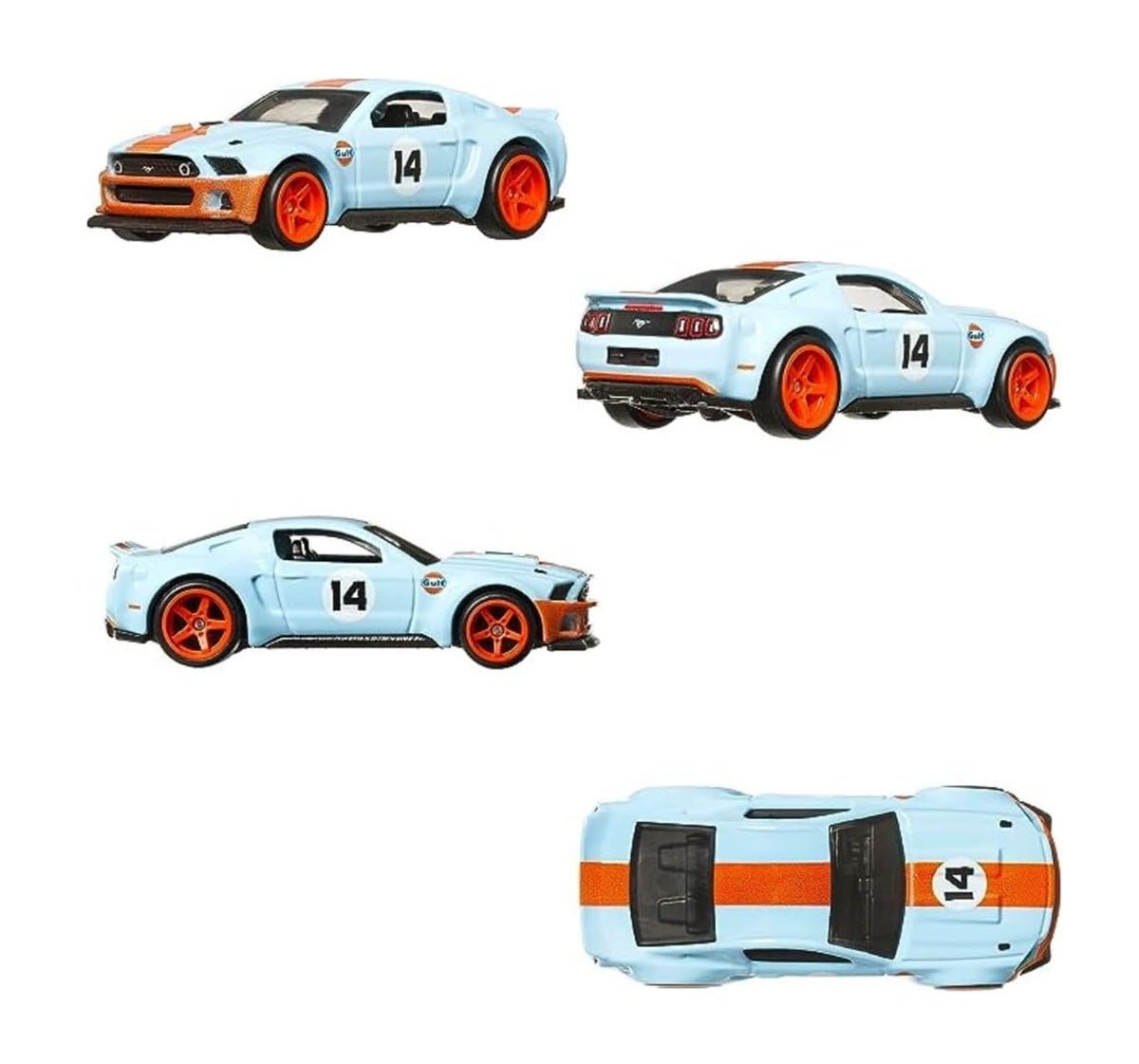 Hot Wheels Premium - 2-Pack 1969 Ford Mustang Boss 302 - 2014 Custom Mustang - Scale 1/64