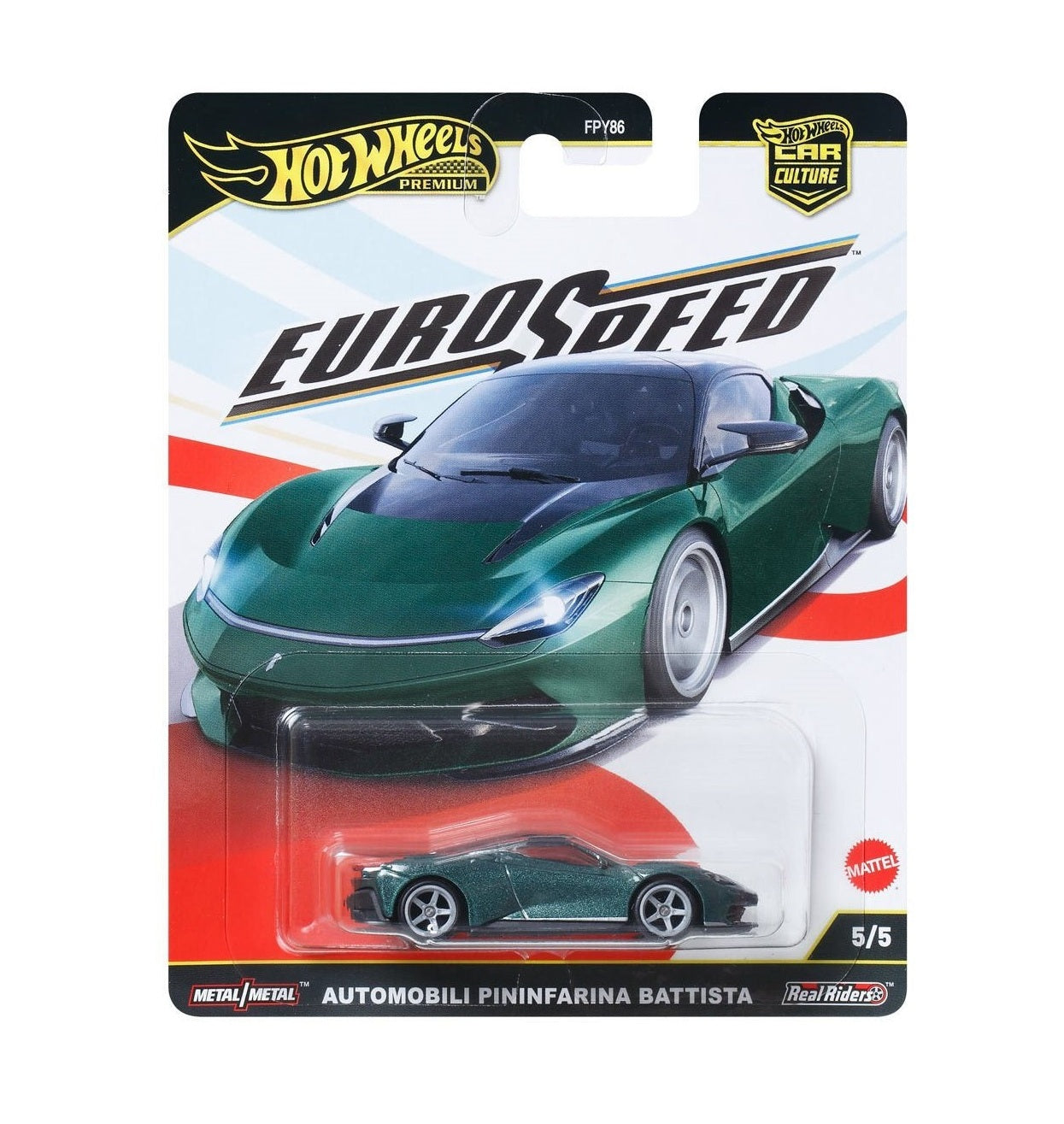 Hot Wheels Premium - Coffret de 5 modèles - Série Euro Speed - Car Culture - Échelle 1/64