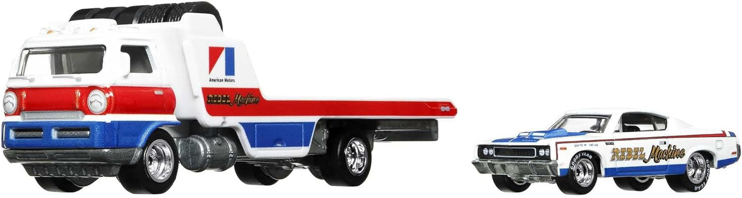 Hot Wheels Premium - AMC Rebel Machine & Wide Open - Series Car Culture Team Transport - Scala 1/64