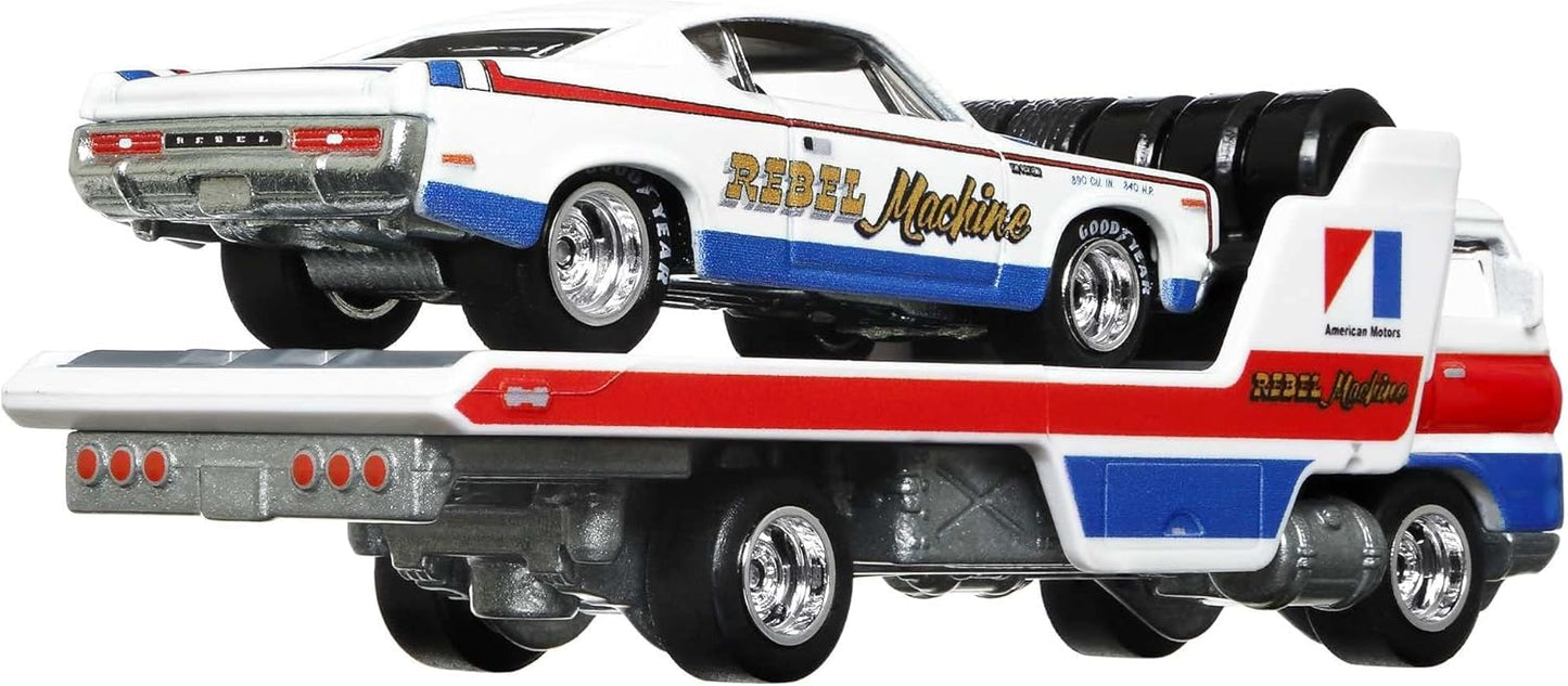 Hot Wheels Premium - AMC Rebel Machine & Wide Open - Series Car Culture Team Transport - Scala 1/64