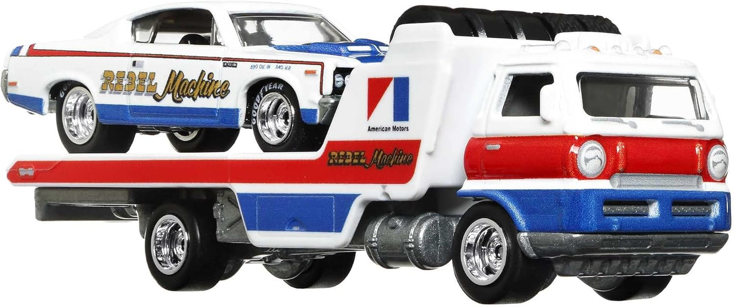 Hot Wheels Premium - AMC Rebel Machine & Wide Open - Series Car Culture Team Transport - Scala 1/64