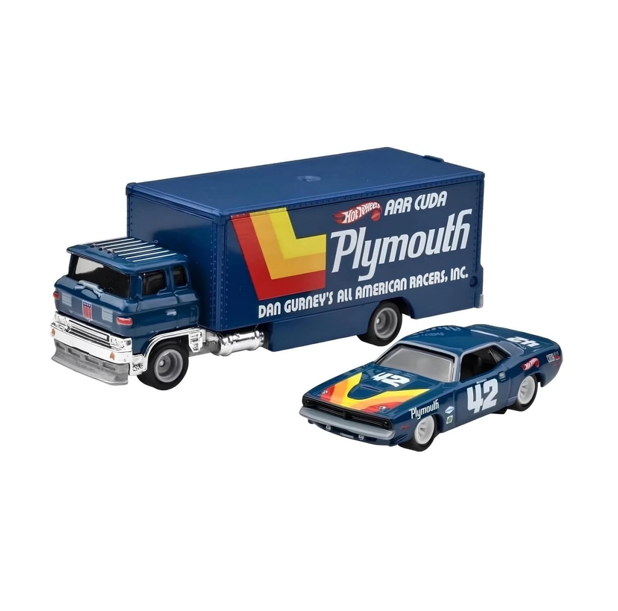 Hot Wheels Premium - '70 Plymiuth AAR Cuda et Sakura Sprinter - Série Car Culture Team Transport - Échelle 1/64