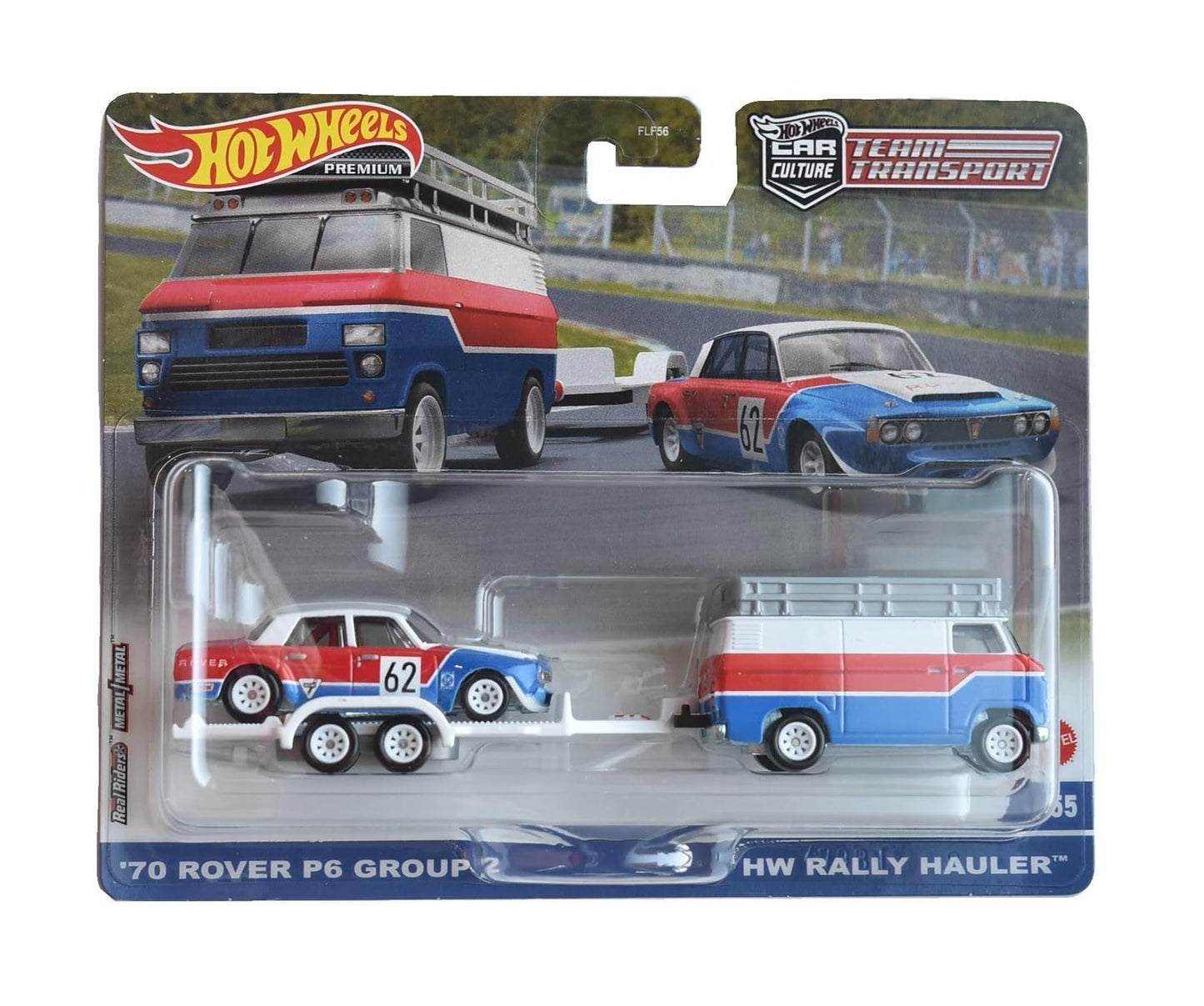 Hot Wheels Premium - '70 Rover P6 & HW Rally Hauler - Series Car Culture Team Transport - Scala 1/64