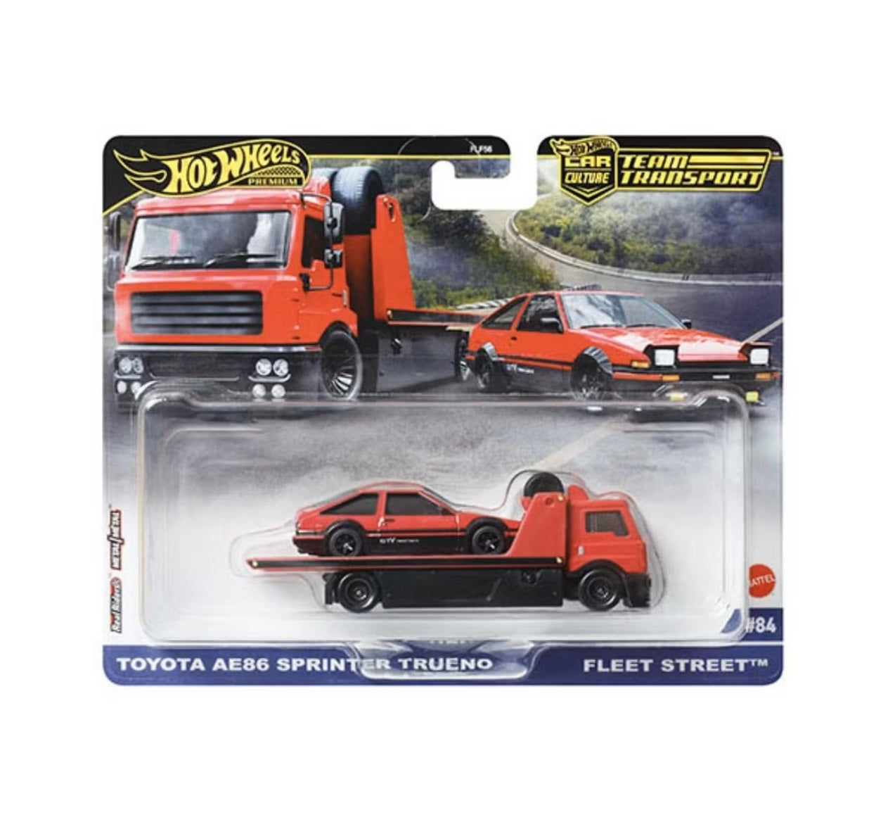 Hot Wheels Premium - Toyota AE86 Sprinter Trueno + Fleet Street