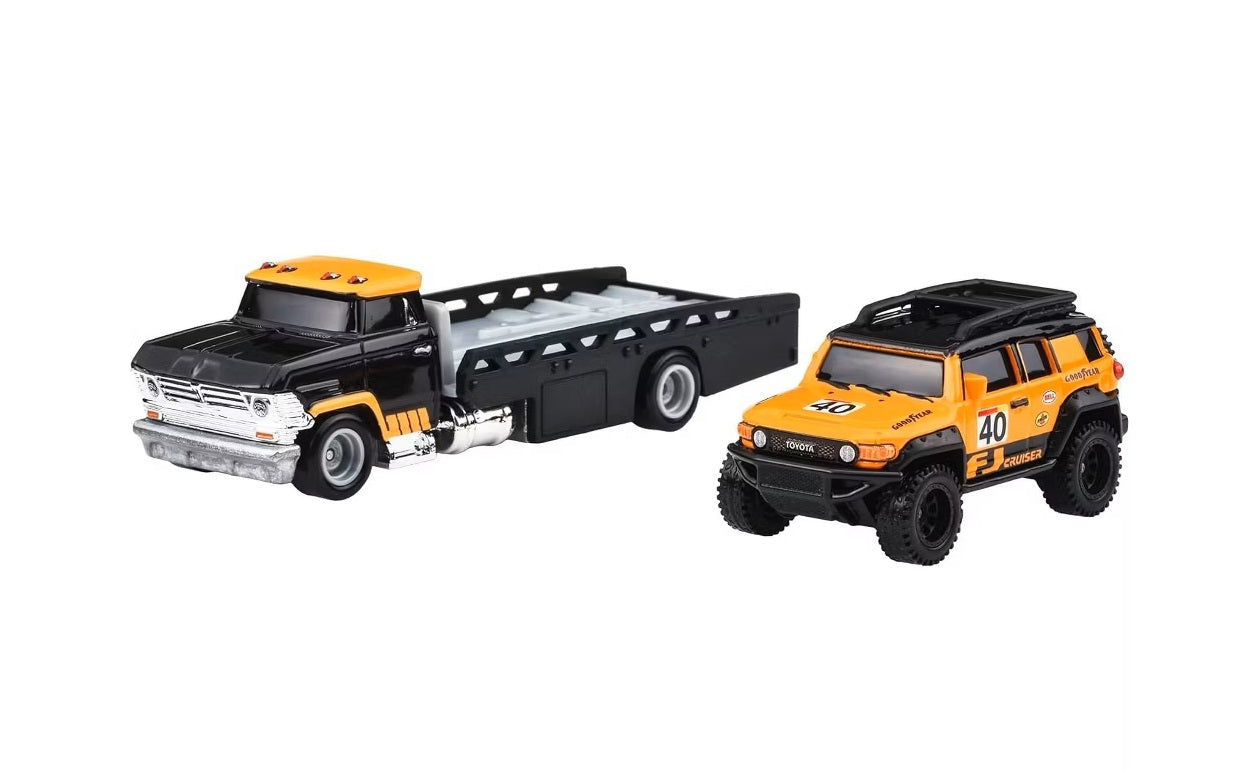 Hot Wheels Premium - Toyota FJ Cruiser + Horizon Hauler - Series Car Culture Team Transport - Scala 1/64