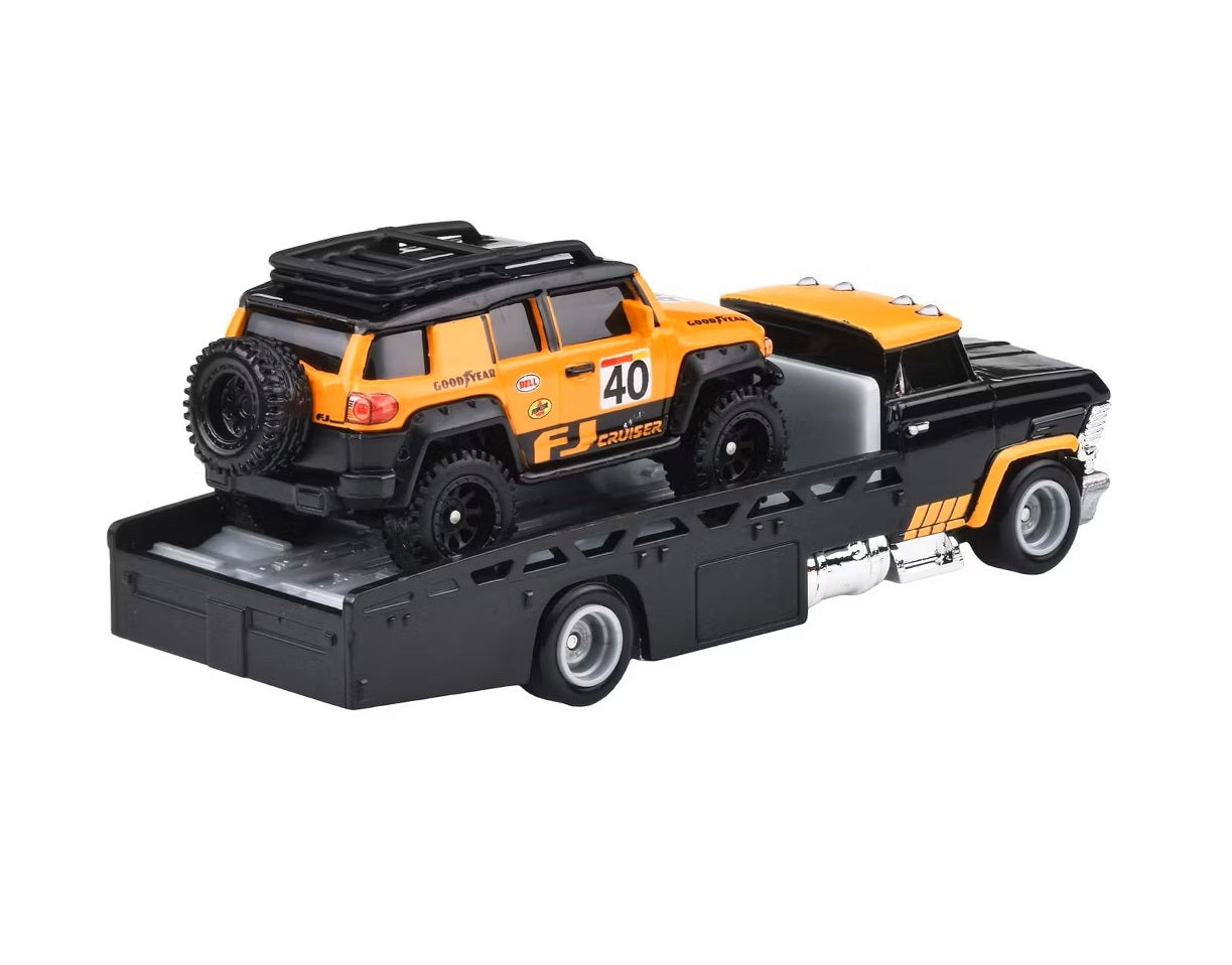 Hot Wheels Premium - Toyota FJ Cruiser + Horizon Hauler - Series Car Culture Team Transport - Scala 1/64