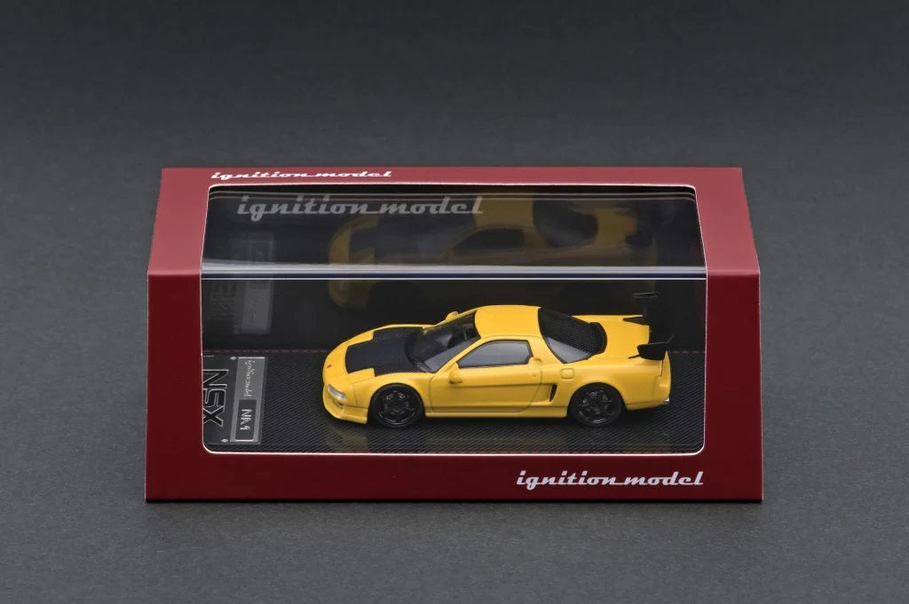 Modèle d'allumage - Honda NSX (NA1) Jaune mat - Échelle 1/64 IG1945