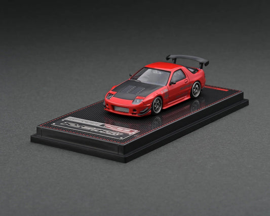 Modèle d'allumage - Mazda RX-7 (FC3S) RE Amemiya Rouge métallisé - Échelle 1/64 IG2495