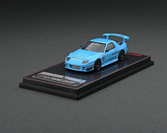 Modèle d'allumage - Mazda RX-7 (FC3S) RE Amemiya Bleu clair - Échelle 1/64 IG2498