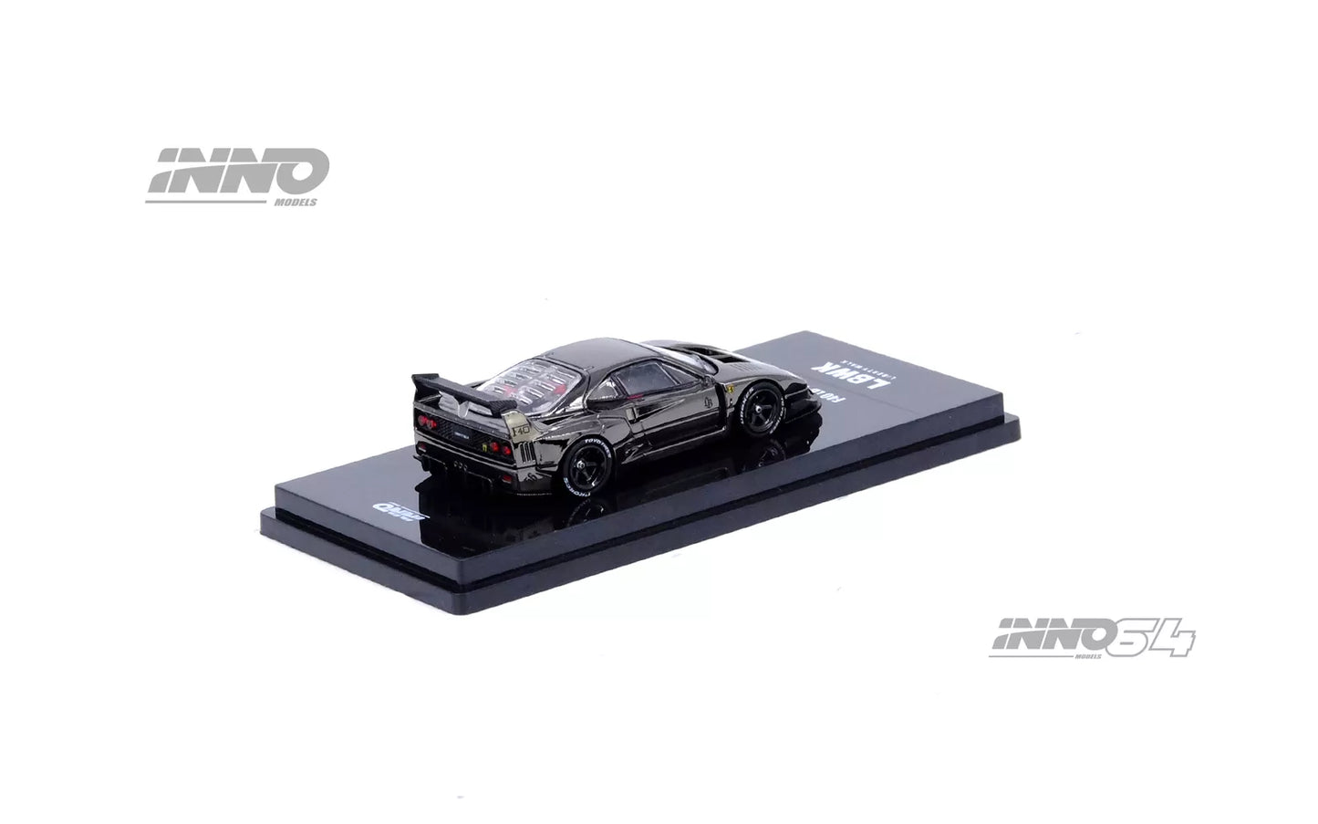 INNO64 - Liberty Walk Ferrari F40 Chrome Black - Scala 1/64 IN64-LBWKF40-CHB
