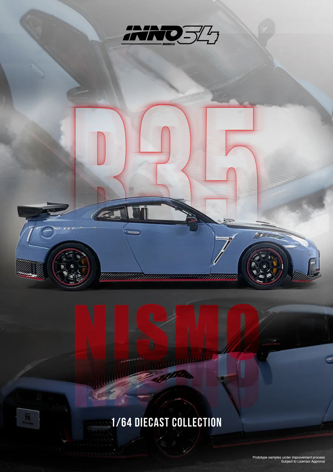 INNO64 - Nissan GT-R (R35) Nismo Special Edition Stealth Gray 2022 - Scala 1/64 IN64-R35NSE-STGR