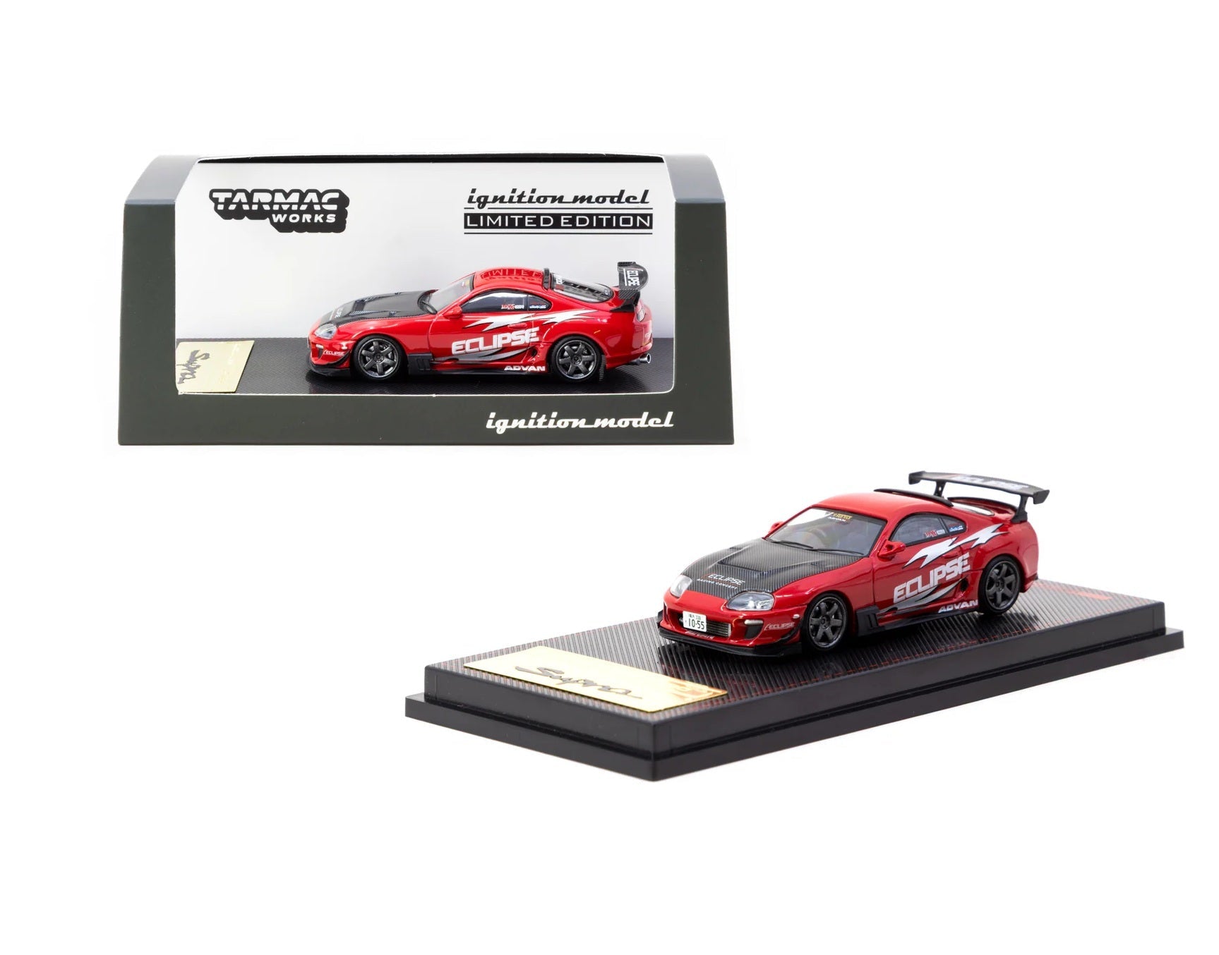 Ignition Model x Tarmac Works - Toyota Supra (JZA80) RZ Red - 1/64